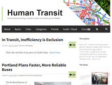 Tablet Screenshot of humantransit.org